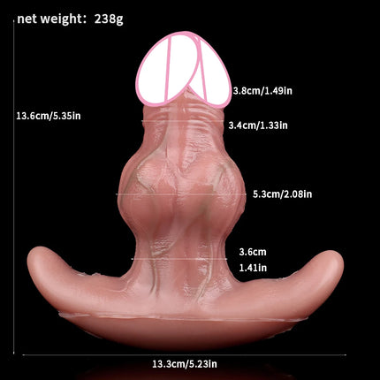 SXXY Wiress Control Vibrator Realistic Silicone Soft Dildo With Mouth Gag Belt Lifelike Textured Mouth Gag Sex Toy For 18+
