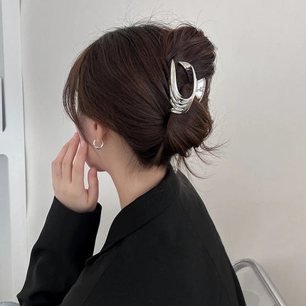 2024 New Vintage Ribbon Bow Hair Claws Exquisite Metal Hair Clip Clasp Hairpins For Women Hair Accessories Barrettes Shark Clips