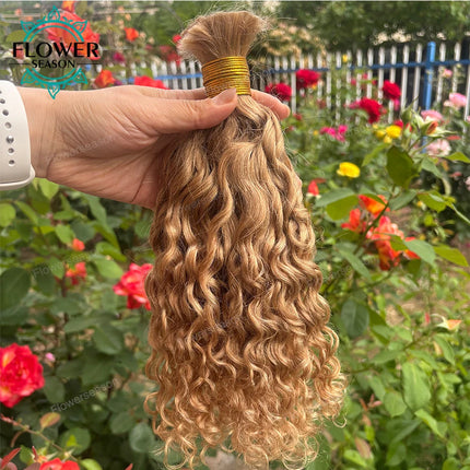 Bulk Hair For Braiding Human Hair Loose Wave Braids Hair Double Drawn Full End Bulk Human Hair Extensions 1/2/3Bundles No Weft
