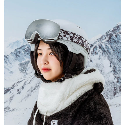 Qunature Parent-child Panda Ski Headgear Balaclava Soft Thermal Fleece Full Face Mask Winter Keep Warm Hood Scarf Neck Collar