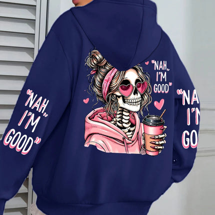 Expensive Talks Back Funny Printing Womens Hoodie Loose Multicolor Pullovers Fleece Autumn Sportswear Casual Pocket Hoody