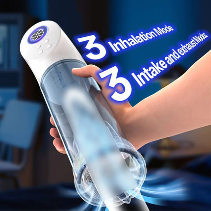 USB Electric Male Pump Increase Size Enhancement Air Vacuum Pump Masturbator Airplane Cups Sex Toys For Men