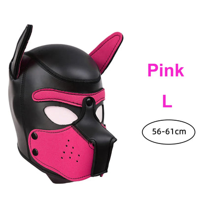 XL Size Brand New Large Size Puppy Cosplay Padded Rubber Full Head Hood Mask With Ears For Women Dog Role Play Dog Headgear