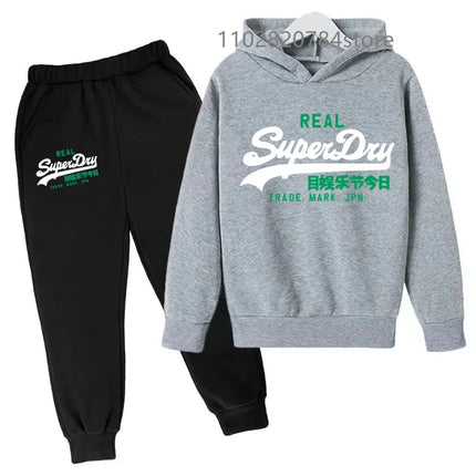 Kids Autumn Spring Trend Casual Tracksuits 3-14 Years Boys and Girls Hoodie+Pants 2pcs Suits Children Daily Clothes Sets