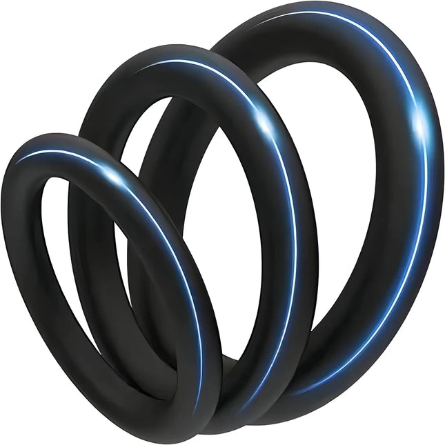 1Set Durable Semen Lock Ring Silicone Watertight Penis Ring Men Ejaculation Delay Cock Silicone Rings Sex Toys for Male Sex Ring