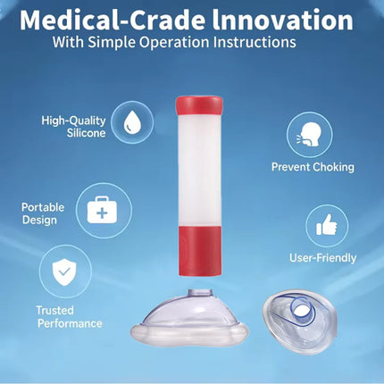 Anti Choking Device New Upgrade Portable Choking Emergency Life Saving Suction Vac Anti Choke Device First Aid Kit for Kid Adult