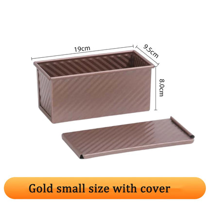Rectangle Loaf Pan Baking Toast Pullman Box Tray Cake Tin Pans Molds Mold Lid Plates Making Non French Tool Metal Nonstick Mould