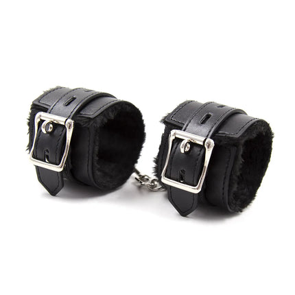 BLACKWOLF Premium Bondage Set Plush Restraint Kits Luxury Collar Anklecuff and Handcuffs Submissive Sex Toy for Fetish Play Fun