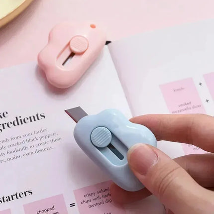 1/2/3/6PCS Cute Rabbit Cloud Color Mini Portable Utility Knife Paper Cutter Cutting Razor Blade Office Stationery Supplies