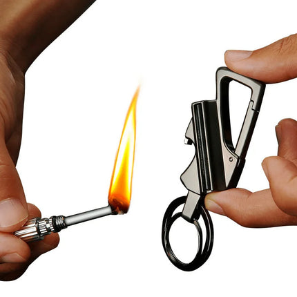 2026 New Multifunctional Match Kerosine Lighter Keychain Outdoor Waterproof Portable Igniter Smoking Accessories Gift Wholesale