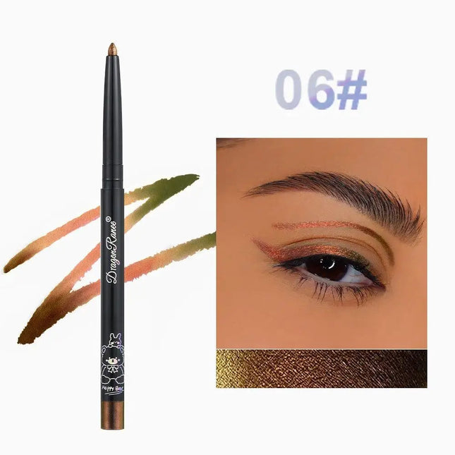 Glitter Aurora Eyeliner Pen Multi Chrome Eye Liner Lasting Shiny Metallic Eyeshadow Lying Silkworm Green Purple Makeup Pigment