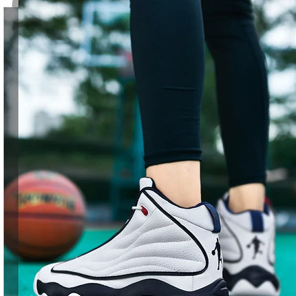Hot Sale Basketball Shoes Men Women High Top Leather Outdoor Sport Shoe Unisex Anti-Slippery Basketball Boots Couples Sneakers