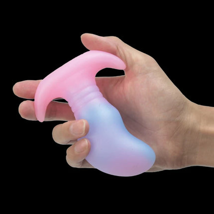 Glow in The Dark Colorful Silicone Buttocks Butt Plug Soft Women's Gay Men Prostate Massager
