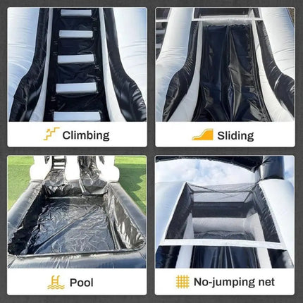 Commercial backyard inflatable water slide for kids bounce house inflatable water climbing slide kids playground