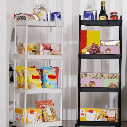 Household Multi-layer Small Cart Storage Rack Floor To Floor Kitchen Bedroom Bathroom Storage Rack Storage Rack With Wheels
