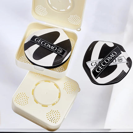 GECOMO 2 PCS Powder Puff Set with Storage Box Soft Skin-friendly Dry And Wet Dual-use Sponge For Liquid Foundation Makeup