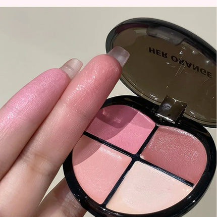 Herorange Sweetheart Blush Cream｜Four Colors in One, Delicate and Skin-Friendly, Brightens and Contours with Full Vitality