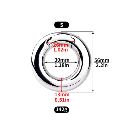 FRRK Weight Scrotal Ring Stainless Steel Ball Stretcher Metal Lock Ring Male Bondage Adult Intimate Personal Restraint Wear Toy