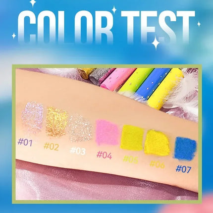 Colorful Glitter Mascara, Waterproof Long Lasting Thickening Lengthening Anti-Smudge Mascara, Tint Rich Color Sparkly Mascara