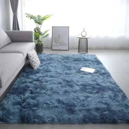 Gradient Silk Wool Bedside Rug Children's Room Living Room Bedroom Non-slip Machine Washable Not Easy To Shed Carpet