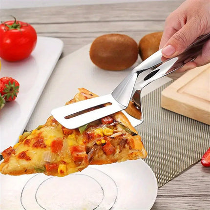 1/3pc Stainless Steel Spatula with Clamp Picnic BBQ Clip Tong Multifunctional Cooking Tool For Frying Fish Steak Kitchen Utensil