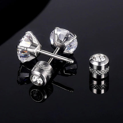 ‌2025 New Gold Color Stainless Steel Boho Zircon Stud Earrings Hypoallergenic Light Luxury Jewelry for Women, for Daily & Party