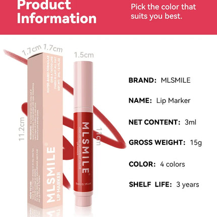 Nude Brown Matte Lipstick Marker Pen Solid Lip Gloss Waterproof Long Lasting Lipstick Pencil Lip Liner Pen Lips Makeup Cosmetics