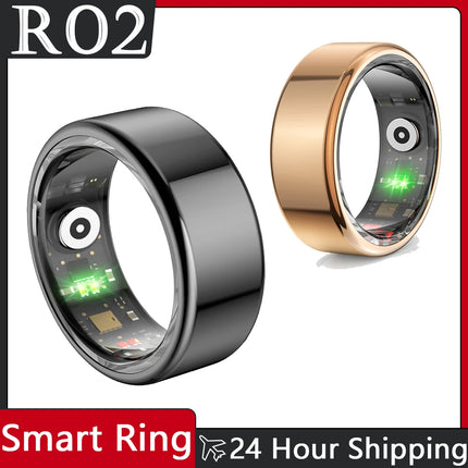 R06 Smart Ring IP68 Waterproof Blood Pressure Oxygen Sleep Heart Rate Step Monitoring Multiple Sports Mode Men Women Smart Ring