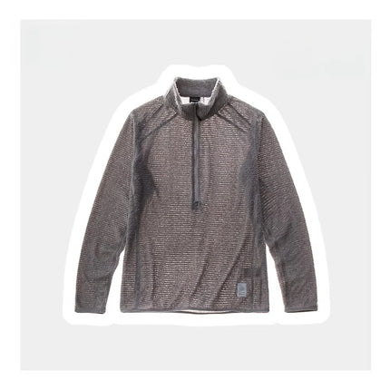 Men's Half-Zip Air Fleece Pullover Stand Collar Thermal Mid-Layer Jacket Anti-Static Anti-Pilling Outdoor Hiking Sportswear