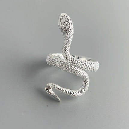 BF CLUB 925 Sterling Silver String Ring For Women Jewelry Finger Open Handmade Inter Snake Rings Allergy For Birthday Gift