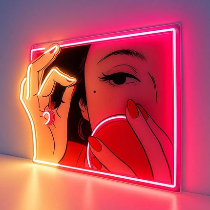 Custom Neon Sign UV Print Personized Acrylic LED Sign for Bar Wedding Party Neon Light Business Logo Sign Night Lamps Decor Sign