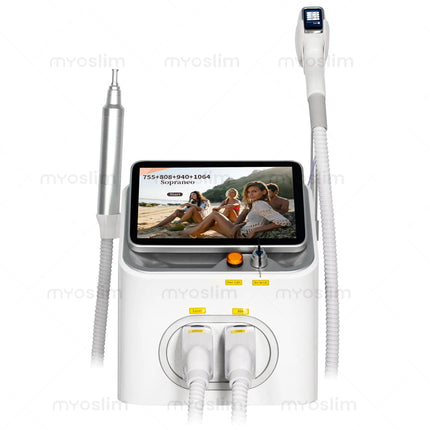 5000W Soprano 2-in-1 4 Wavelength 755 808 940 1064nm Picosecond Diode Laser Device for Permanent Hair Reduction & Tattoo Removal