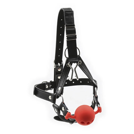 Adjustable Pony Play Head Harness Mouth Ball Gag Nose Tongs BDSM Bondage Slave Role Play Adult Fetish Sex Toy for Women Men