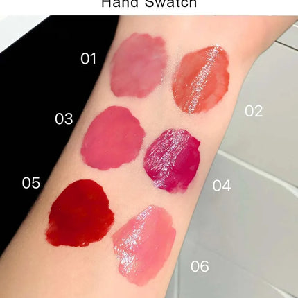 Cappuvini 6-Pack Lip Gloss Set Christmas Gift Water Light Long-Lasting Easy Apply Lip Glaze Lipstick Collection