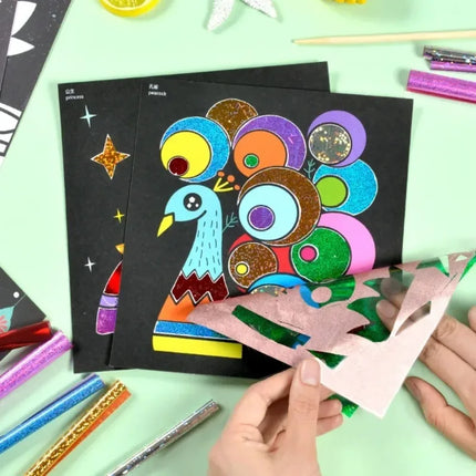 1Set DIY Cartoon Magic Transfer Painting Crafts for Kids Arts and Crafts Toys Children Creative Educational Learning Drawing Toy