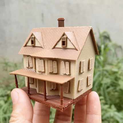 N Scale Model building kit Dwelling House 1:160 American Courtyard architecture Model Train Railway Layout DIY Material Diorama