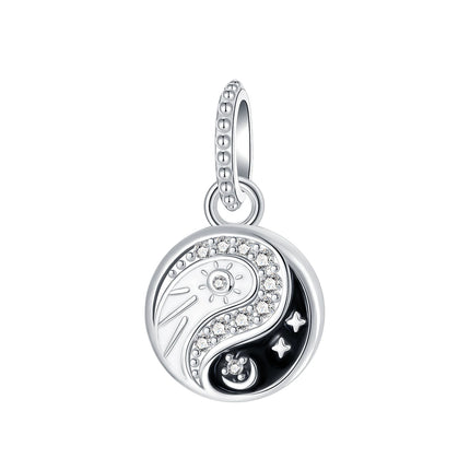 Coin Pendant Charms 925 Silver Vintage Round Seal Metal Golden Skull Compass Medal Beads Bracelets Necklaces Parts Fine Jewelry