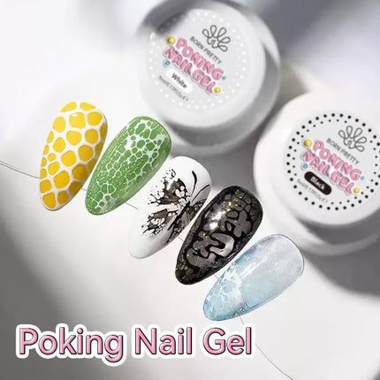 New Pretty 5ml Poke Poke Nail Art Gel Glue Black White Wave Texture Nail Painting Art Gel Soak Off UV LED Varnish 2026 Hot