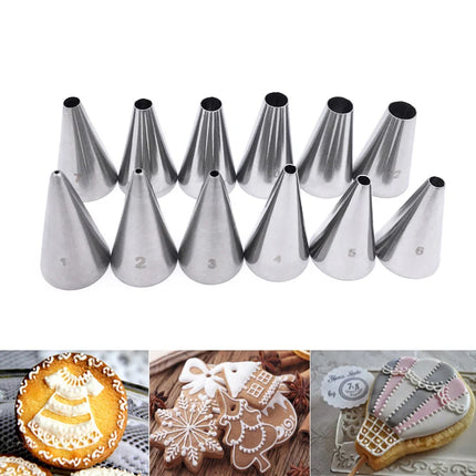 Small Round Tips Cream Cupcake Pastry Nozzles Fondant Cake Decorating Icing Piping Tips Baking Tools