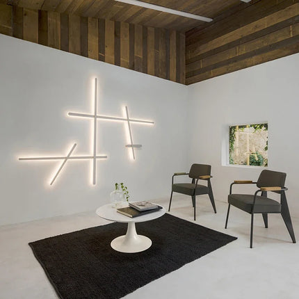 Modern Minimalist Black Line Long Wall Lamp Living Room Background Dining Bedroom Aisle Interior Decor LED Designer Wall Light