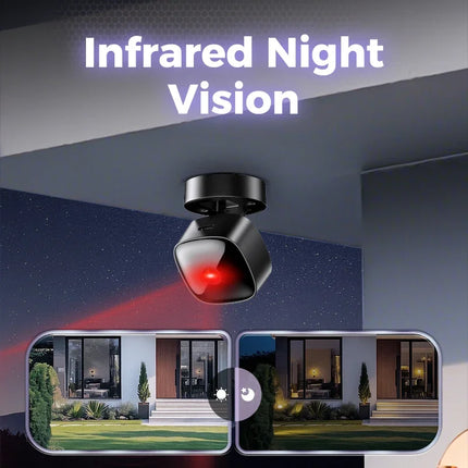Lenovo New Security Monitoring High Definition 4K Rotating WiFi Mini Camera No Need for Plug in Night Vision Smart Home