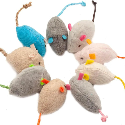 3/200pcs Rattle Cat Mouse Toys Also Prefilled Catnip Faux Fur Cat Mice Toys Interactive Cat Game Catnip Toys for Indoor Cats toy