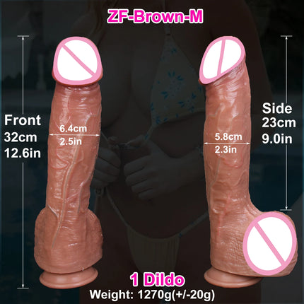 2Colors Realistic Soft Black Huge Dildo S/M/L Silicone Big Glans Penis Gay Masturbation Suction Cup Dick Man Woman Anal Sex Toy