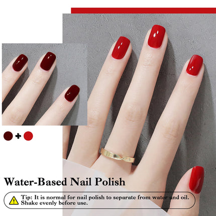 2pcs 8ml Water-Based Nail Polish Set Long Lasting Quick Drying No Need of Lamp to Cure Nail Supplies Vernis for Nails Manicure