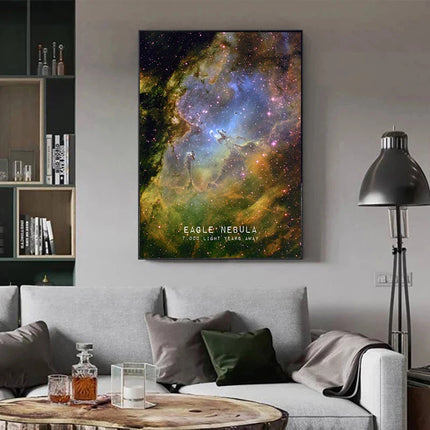 Universe Space Poster Prints Veil Rosette Nebula Black Hole Galaxy Canvas Painting Modern Wall Art Pictures Bedroom Home Decor