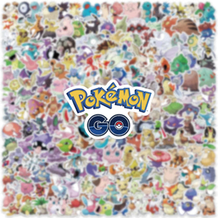 2027   50-100Pcs Pokemon Kawaii Pikachu Stickers Decoration Decals Laptop Skateboard Car Luggage Phone Waterproof Sticker Toy