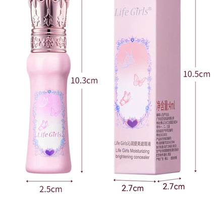 Hua Yin Ji Brightening Concealer, a fair-skinned girl's tender pink look, natural nude makeup, and a natural look,flowers