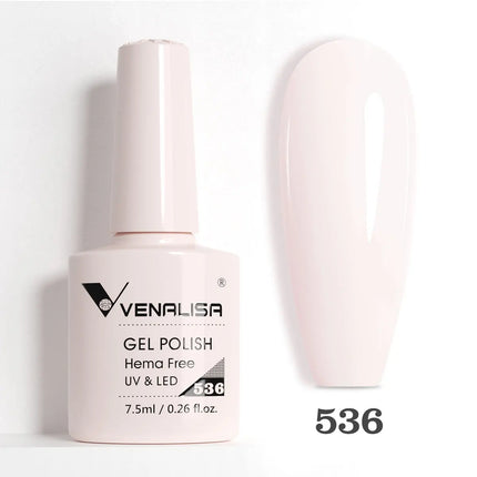 Venalisa HEMA TPO FREE Nail Gel Polish Glitter Gorgeous Full Coverage Soak Off UV LED French Nail Jelly Pink Nude Collection