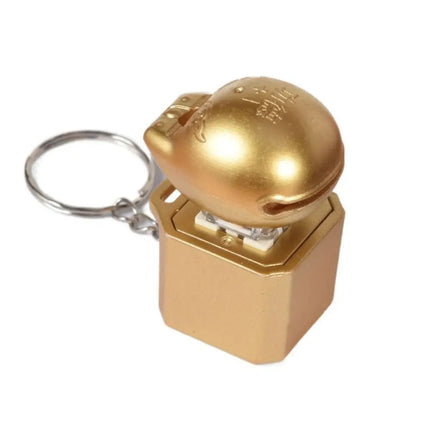 Yellow Chick Wooden Fish Keyboard Keychain Electronic Wooden Fish Mechanical Keyboard Keychain Merit +1 Axle Tester