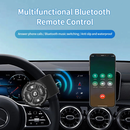 Wireless Bluetooth 5.3 Remote Button Helmet Earphone Motorcycle/Bike Handlebar Media Controller Steering Wheel Remote Control